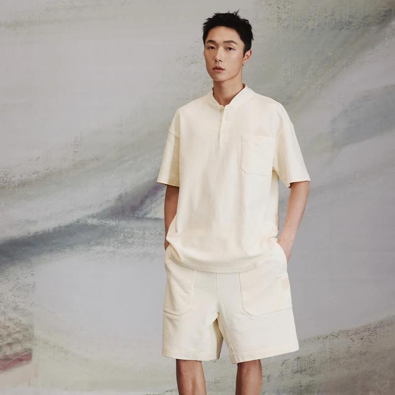 Li Ning x CHENGLONG,LIANMINGKUAN Polo Shirt Men's Papyrus White APLU029-2