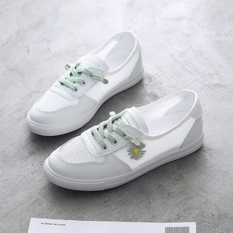 

Весенне-летние универсальные дышащие кроссовки из сетчатой ​​ткани, универсальные повседневные белые туфли, ленивая обувь Tide 39