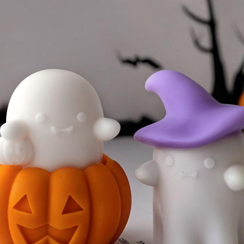 Eerie Gourd and Spectrals Candle Crafting Frame Multiple Use Flexible Art Set Seasonal Decoration Soap Chocolate Baking