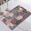 Cute Cats Print Print Placemats Linen Kitchen Dining Table Decor Accessories Heat Resistant Linen Tableware Pads Mats