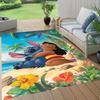 1pc Stitch Pattern Area Rug Soft Flannel Floor Mat for Living Room,Office,Bedroom and Carpet