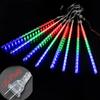 Solar Meteor Shower Rain String Lights Waterproof Garden Light 8 Tubes Christmas Tree Holiday Party Wedding Holiday Decoration