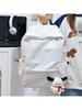 Schoolbag simple solid color middle and high school student schoolbag female 1011 new male large capacity backpack short trip backpack