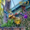 3 Stück Solarbetriebene Metall-Glühwürmchen Garten Dekoration Hängende Insektenstatue, Wasserdichte Outdoor-Kunst für Hof Terrasse Veranda Geschenk