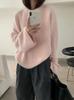 Luxurious Soft Rabbit Fur Sweater - Women's Loose Knit Pullover for Autumn & Winter