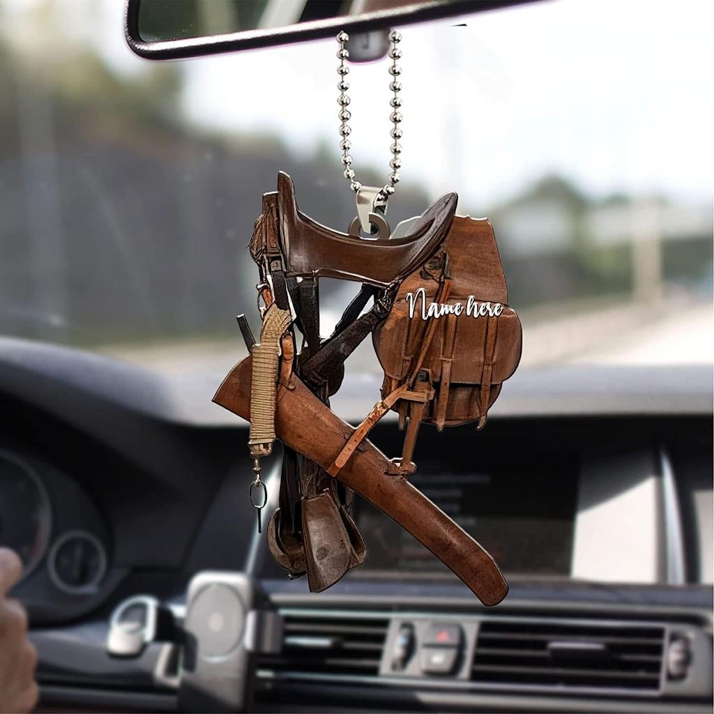Decorative Retro Acrylic Cowgirl Hat Boot Automobile Mirror Accessory With Aroma Feature