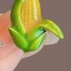 Brooch Mini Corn Design Decorative Pin Translucent Glaze Vivid Color Dress Badge Cardigans Suits Shirts T-Shirts Scarf Bag Clip
