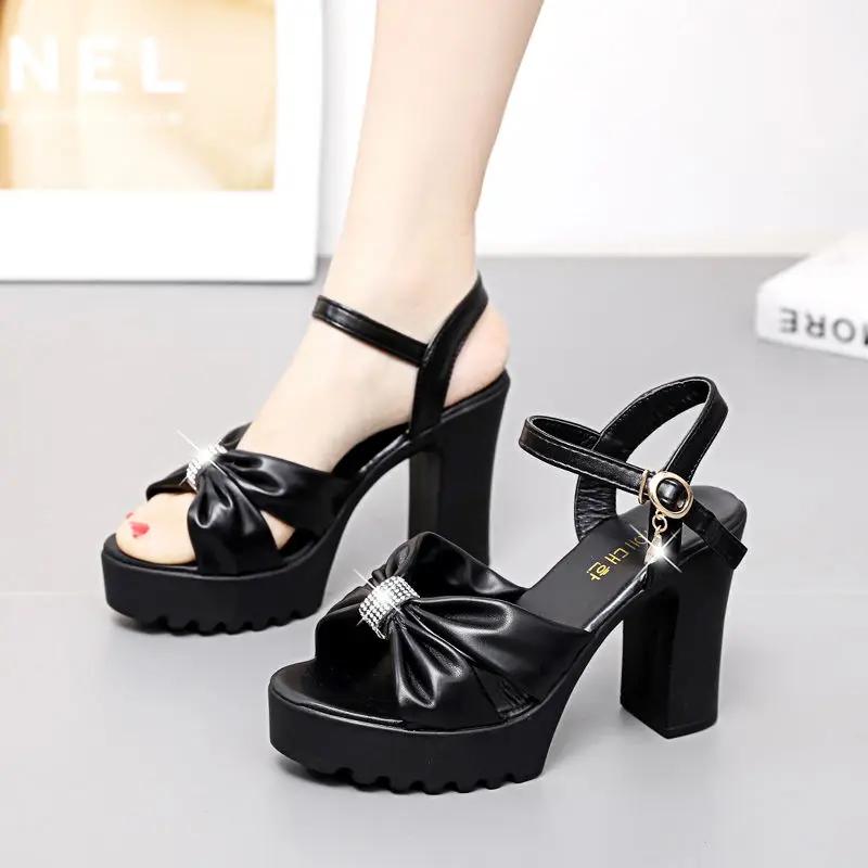 Damen Sandalen Superhoher Absatz Diamant Damenschuhe Die Besten 2025 Trendschuhe Asiatische Größe Sommer Bequem Korea Schuh
