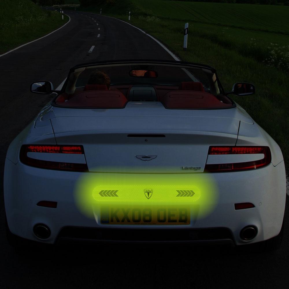 CGYJL1 Car Rear Trunk Warning Reflective Stickers Auto Waterproof Reflective Strip For Tesla Model 3 Model Y Model S Model X Cybertruck