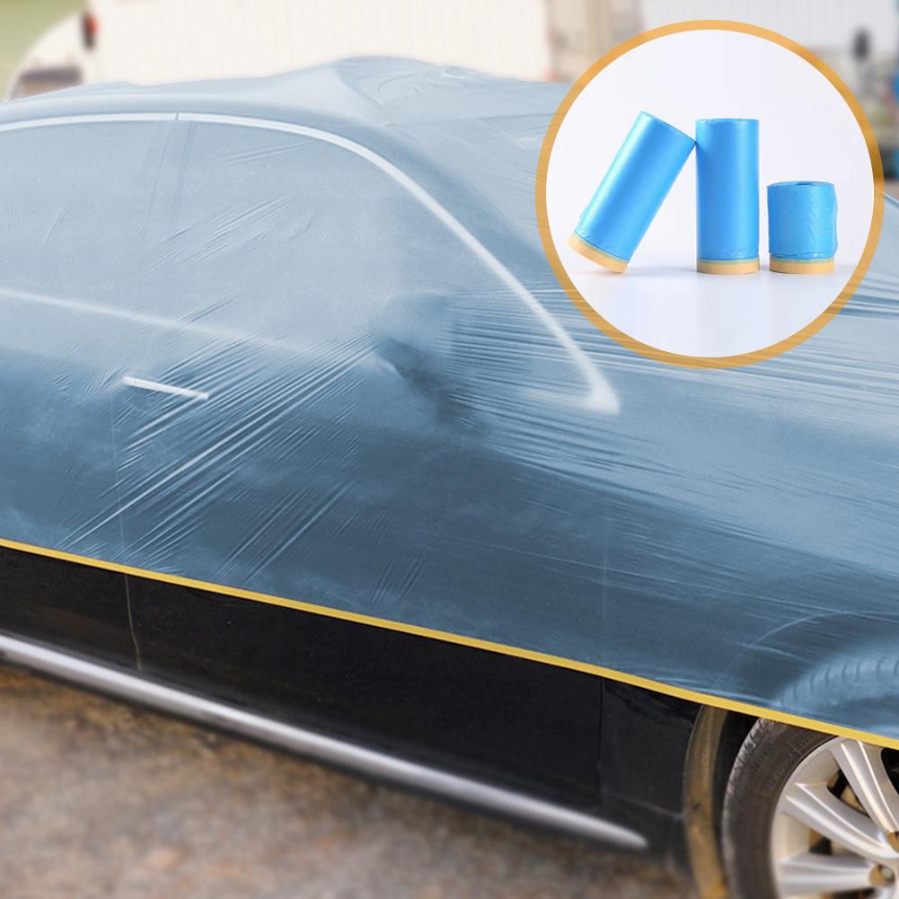 Car Repair Spray Paint Maskin Film Automotive Painters Tape Plastic Drop Cloth Sheeting No Residue for Painting