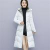 New Winter Jacket Cold Warm Outerwear Womens Long No Wash Glossy Down Cotton Jackets Casual Hooded Parka Overcoat Windproof Coat