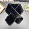 Imitation Mink Fur Scarf Men's and Women's Winter Thickened Warm Scarf Soft Plush Solid Color Simple Scarf