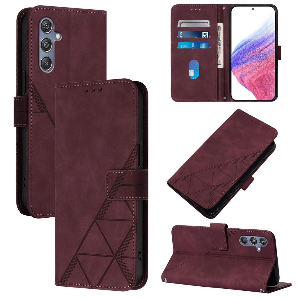 Leather Flip Wallet Case for Samsung Galaxy F62 F54 F42 F34 F23 F14 & J7 J6 J5 J4 Plus J3,  Phone Cover with Card Slot