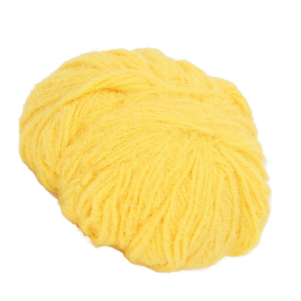 Yellow Wool Yarn DIY Knitting Doll Extensibility Wool Knitting Yarn Soft Cotton Wool Yarn for
