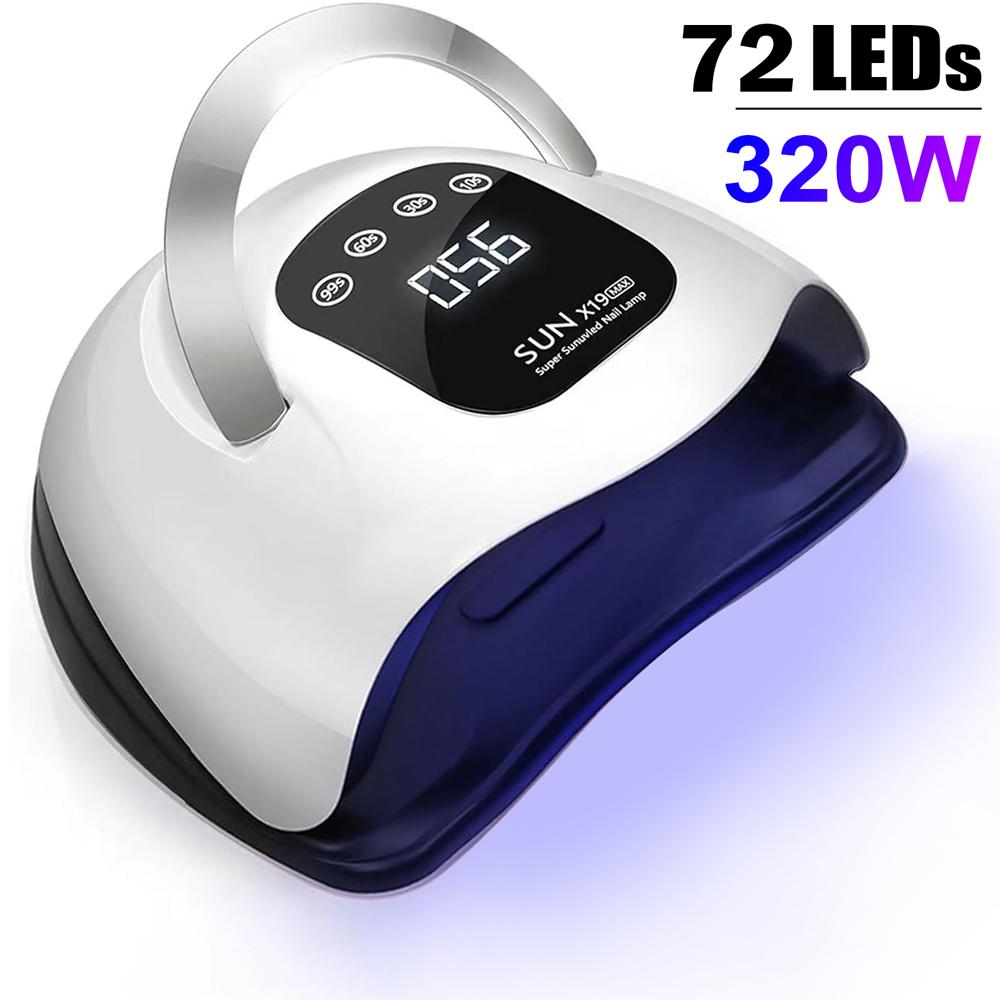 268W UV LED Nail Dryer Lamp for Professional Nails Curing Gel Polish UV Lamp Drying Light with 57Pcs Beads Automatic Sensor