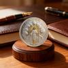 Thou Art with Me Faith Commemorative Coin Jesus The Good Shepherd Protecting Lamb from Wolves Pocket Token Psalm 23:4 Faith Challenge Coin Religious