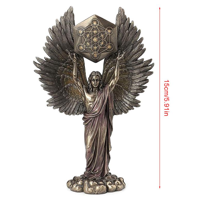 Talmudic Judaism Metatron Angel Holding Sacred Flower Of Life Geometric Statue