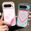 Gradient Rainbow Love Heart Case For Google Pixel 10 Pro XL Shockproof Bumper Soft Silicone Phone Back Cover For Pixel 9A 9 8 7 Pro 8A 7A
