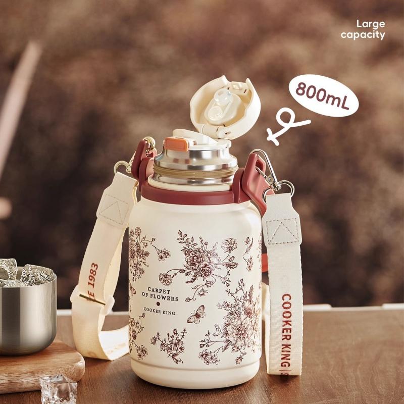 COOKER KING Spot Goods Insulated Coffee Cup Straw Cup Thermos Mug Stainless Steel Vacuum Flask Cold&Hot Sports Cup Insulated Cup