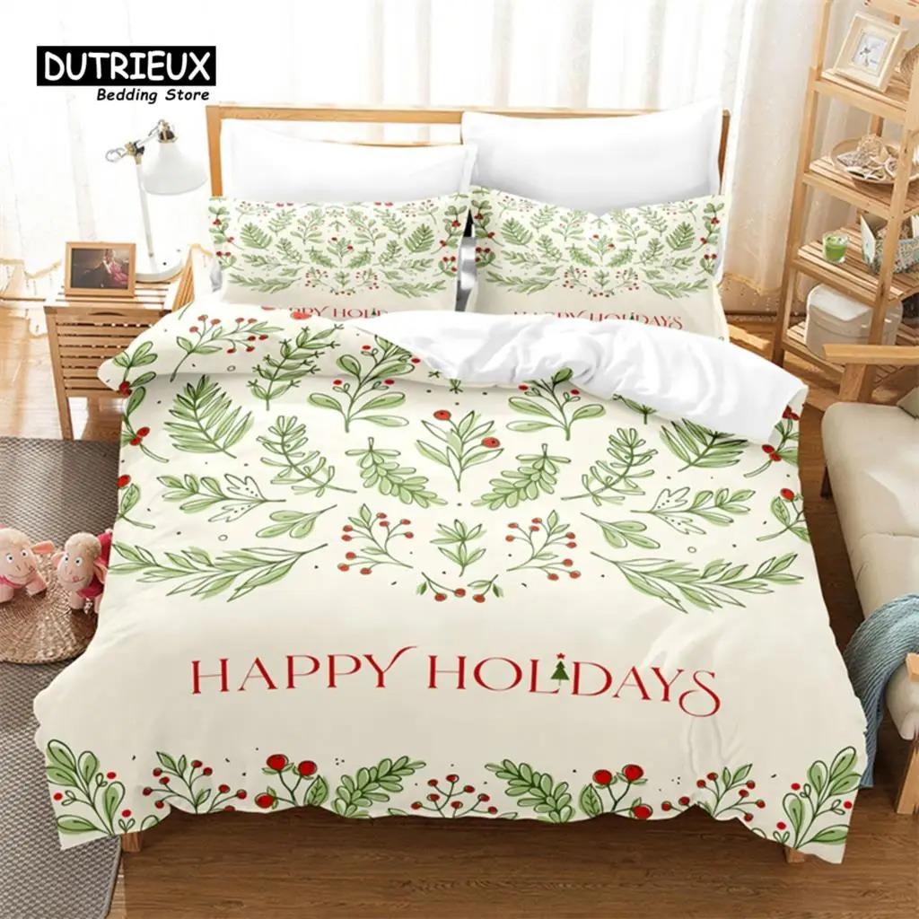 

Christmas Letter Duvet Cover Set, Christma Bedding Set, Soft Comfortable Breathable Duvet Cover, For Bedroom Guest Room Decor 70x133cm 2pcs