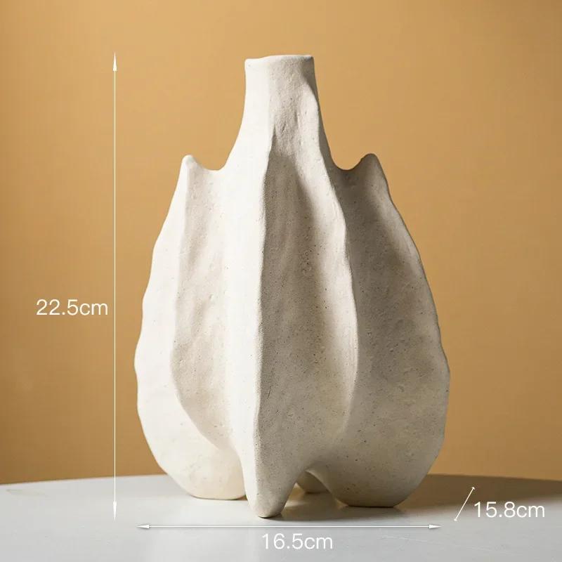 

Керамическая ваза в скандинавском стиле, абстрактные современные орнаменты, украшение для дома, гостиной, рабочего стола