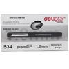 Deli S34 Gel Pen, 1.0mm Thick Bullet Tip, Black Signature Pen for Business & Practice