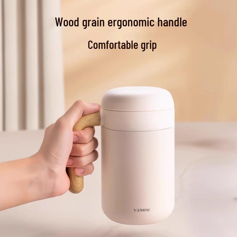 Vanow 520ml Tea Infuser Bottle with Wooden Handle