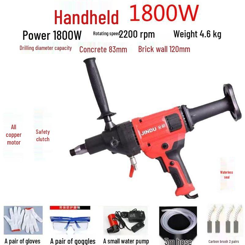 High-Power Handheld and Desktop Diamond Core Drill for Concrete Engineering
