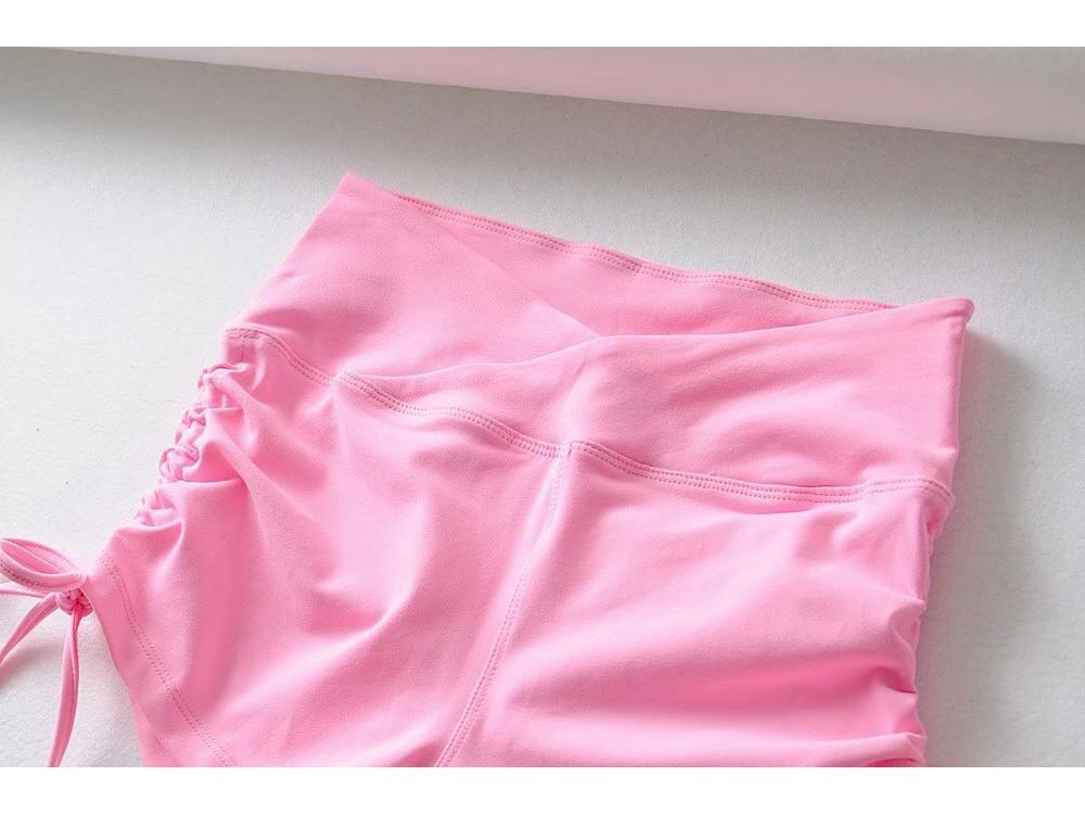 2023 Summer Women's Sexy Butt-Lifting Yoga Shorts with High Waist and Drawstring Tie