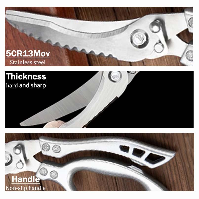 7Pcs Professional Kitchen Chef Knife Set Handmade Forged Cutting Knife Boning Duck Fish Scissors Stainless Steel Chef Knife