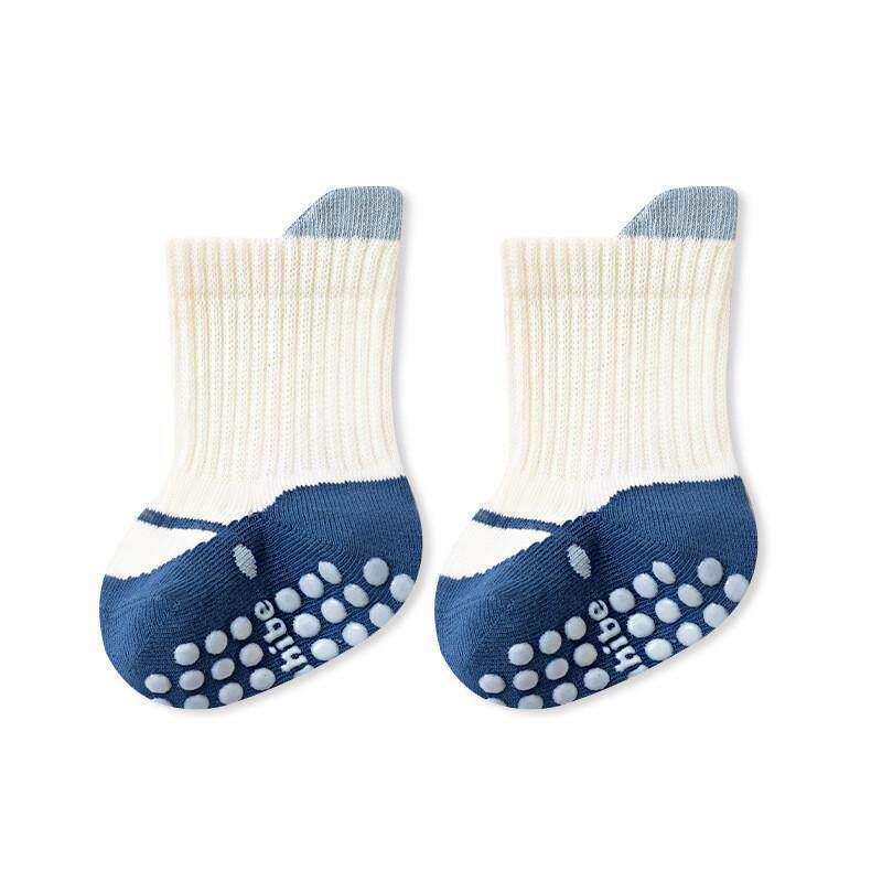 Children's Anti-slip Combed Cotton Mid-calf Socks - Seamless Style for Spring and Summer
