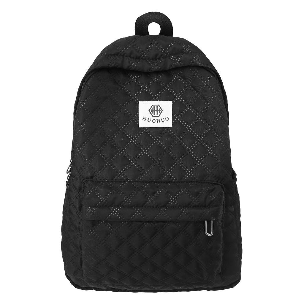 Schoolbag1011 Wholesale New Hugh Solid Color Trend Plaid Backpack Student Women's School Bag Large Capacity Campus