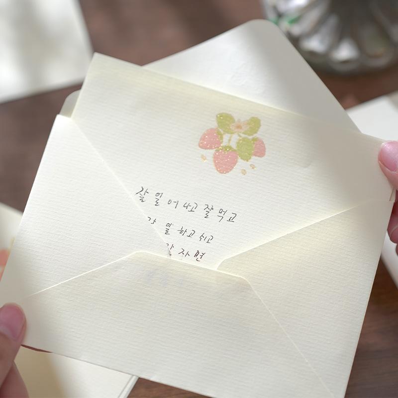 4letter Papers + 2 Envelopes Envelope Set, Romantic Planner, Message Greeting Card