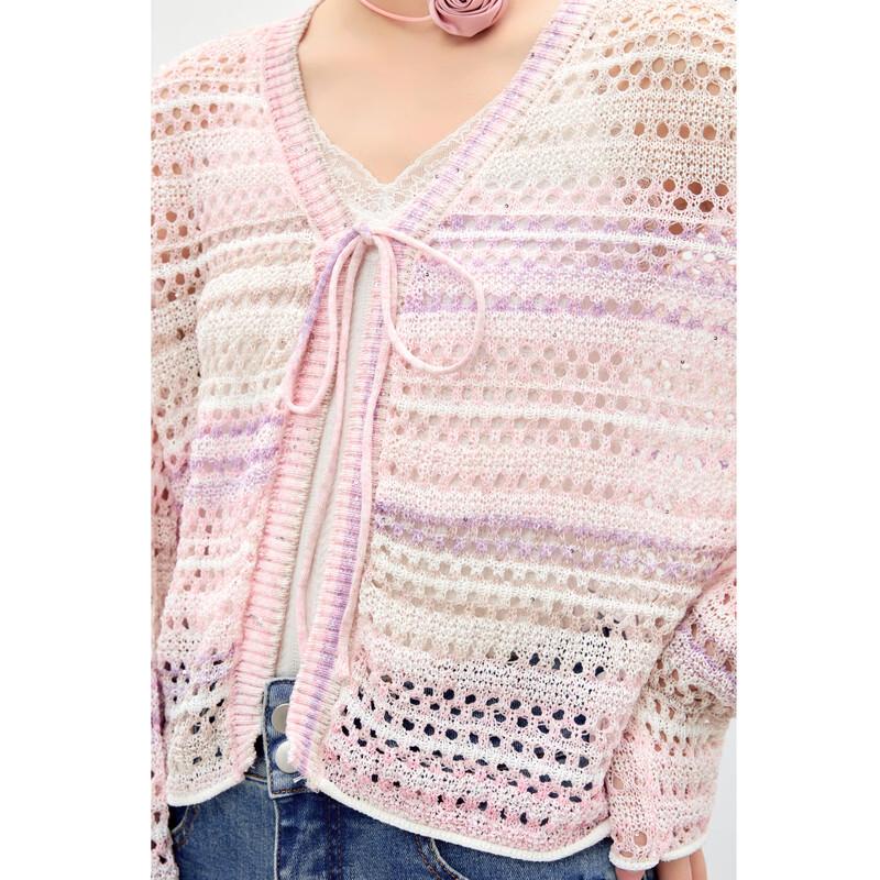Women's Gradient V-Neck Knit Cardigan