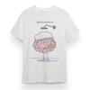 Women's T-shirt With Brain Washing Graphic Unisex White 100% Cotton Oversize Tee