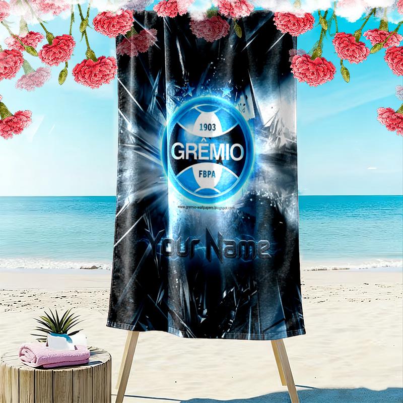 Name Custom Gremio-RS Logo Print Beach Towel, Large Soft Quick Dry Towel for Beach Camping Swimming