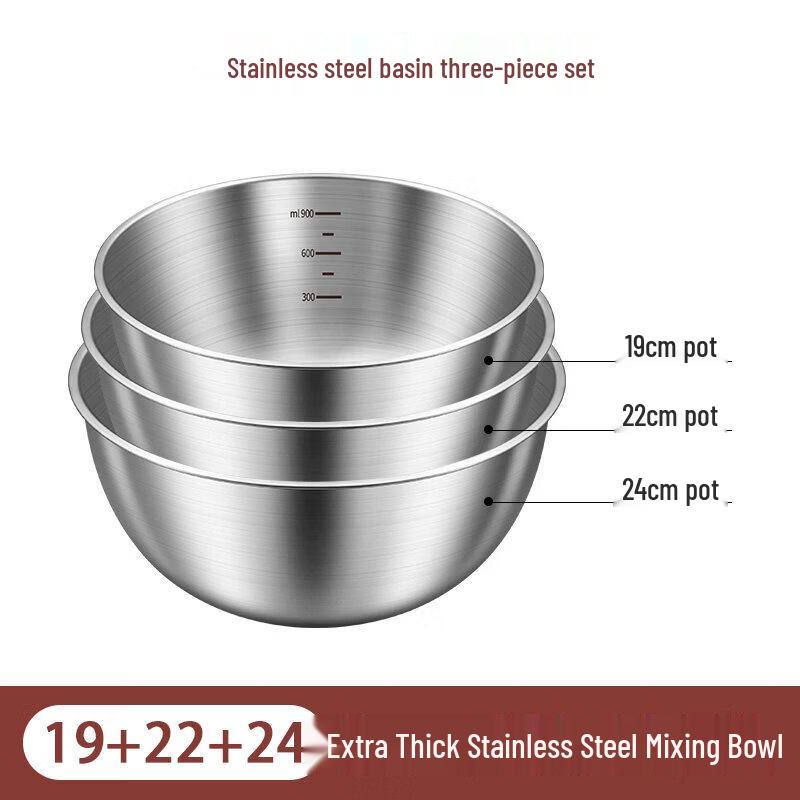 Multi-purpose Food Grade Stainless Steel Kitchen Bowl