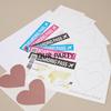 1Set Boarding Pass Theme Scratch Off Game Card Wedding Invitation Cards with Envelope for Birthday Bachelorette Party Decoration