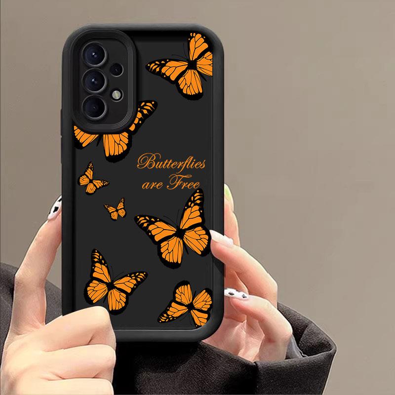 Butterfly Glitter Butterflies Case For Samsung Galaxy A55 A35 5G A13 A54 A53 A52 A34 A33 A32 A14 A23 A24 A12 A51 A71 Phone Cover