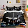 Whale, Stars, Waves Pattern. Bedding Sets Duvet Cover Sets Duvet Covers Pillowcases(1 * Duvet Cover 2 * Pillowcases, Without Duvet Insert)