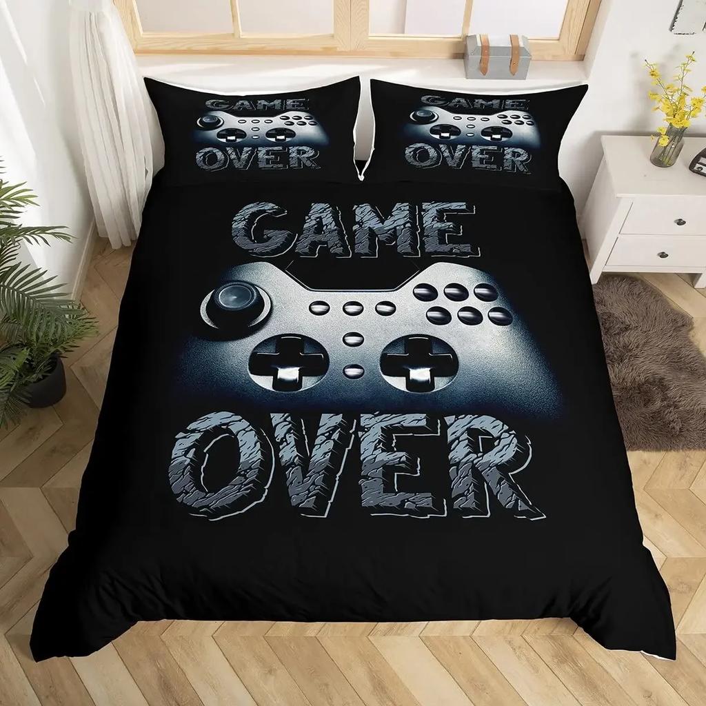 Gamepad Comforter Cover Bedding Set Teens Video Duvet Cover for Youth Kids Boys Modern Controller Bedspread Queen/King Size