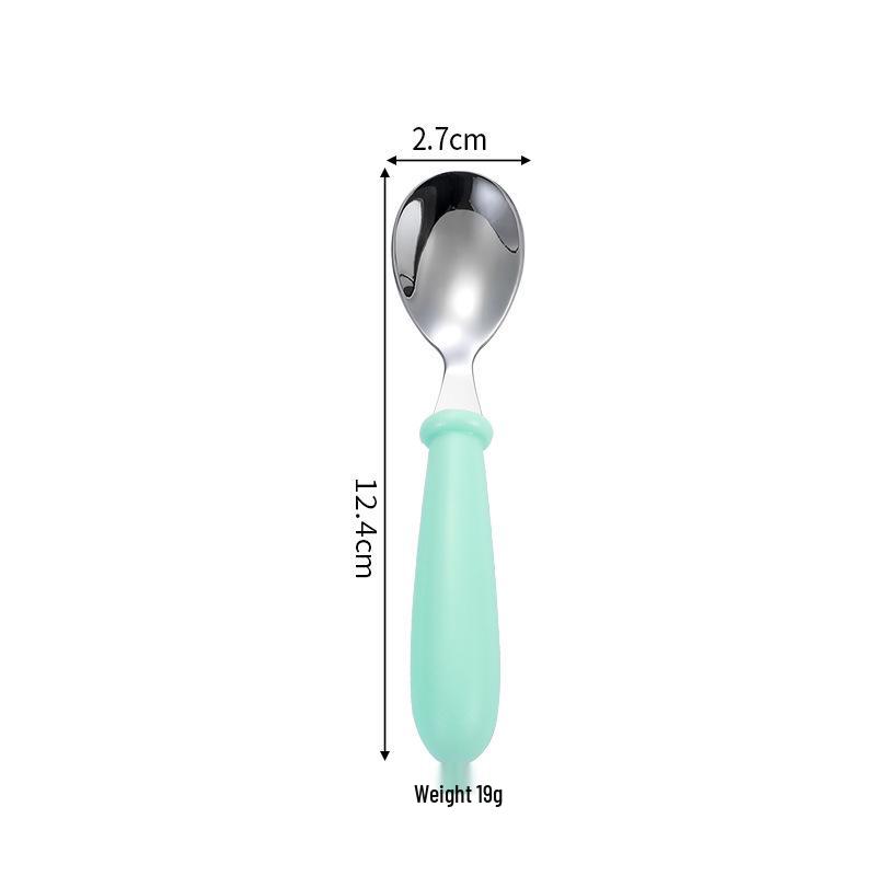 304 Stainless Steel Children's Spoon & Fork Set with Portable Box - Ideal for Baby Feeding and Student Use.
