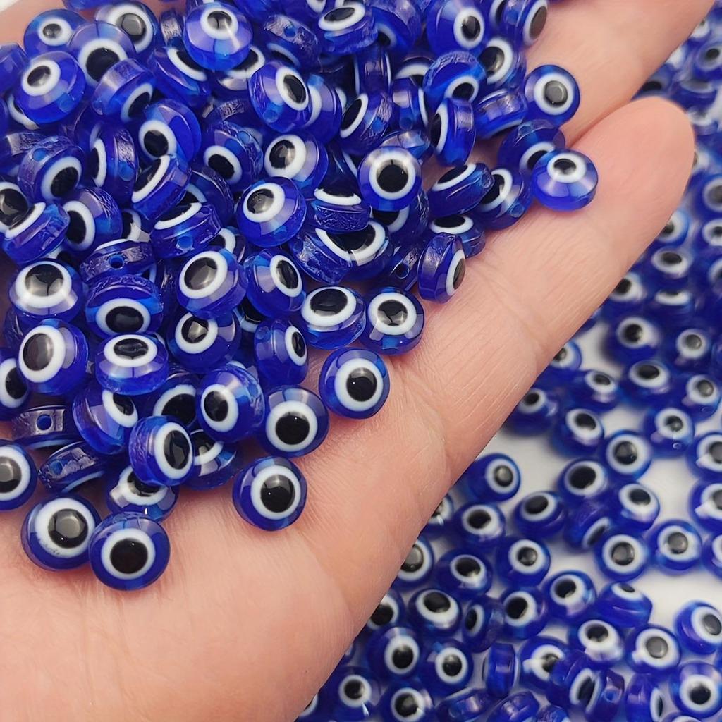 6-12mm Blue Evil Eye Resin Beads for Bracelets and Necklaces