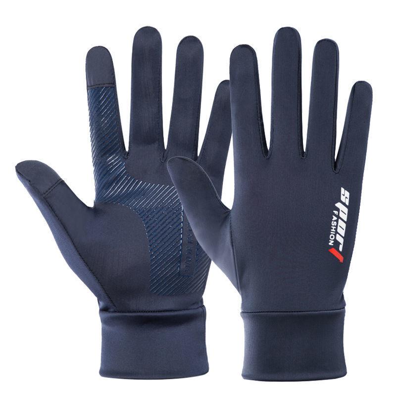 Guanti touch screen Pesca Ciclismo Seta di ghiaccio Asciugatura rapida Elastico traspirante Protezione solare Allenamento Fitness Sport Guida Palestra