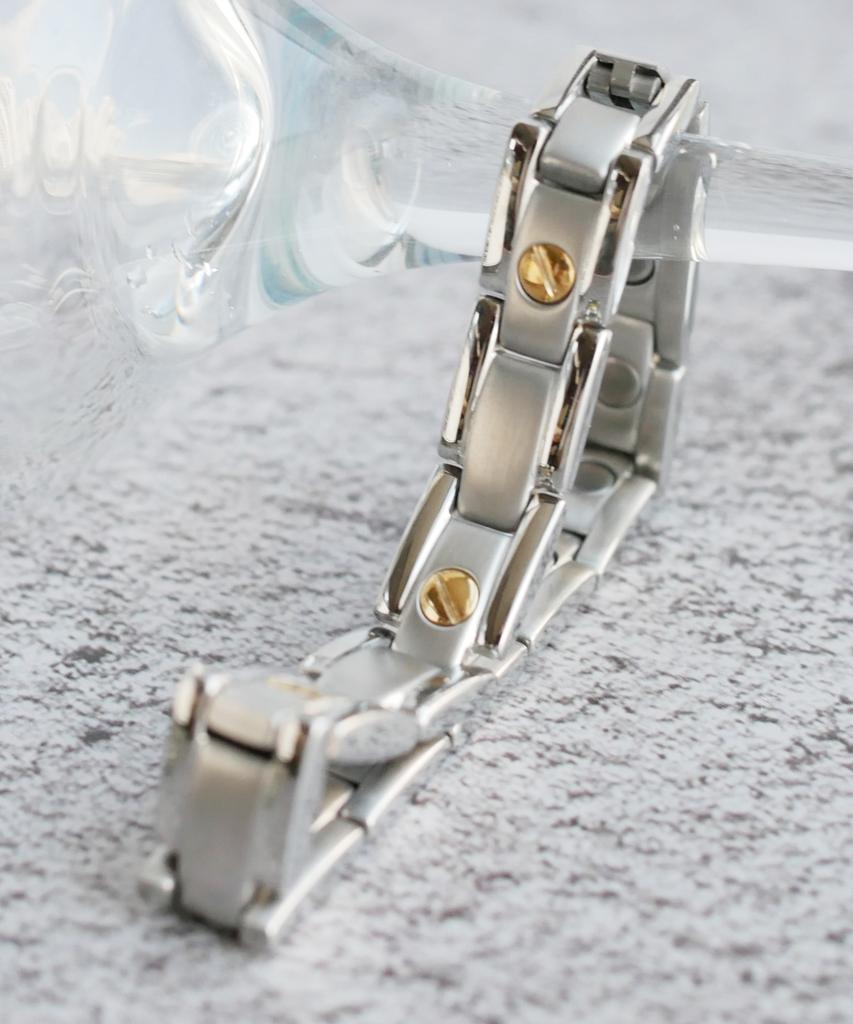Sabona London 327 Executive Nailhead Duet Magnetic Bracelet