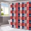 Santa Claus'S Bow Tie Washable Dirt-Resistant Shower Curtain Shower Head Waterproof Polyester Bath Curtain For Home Decor