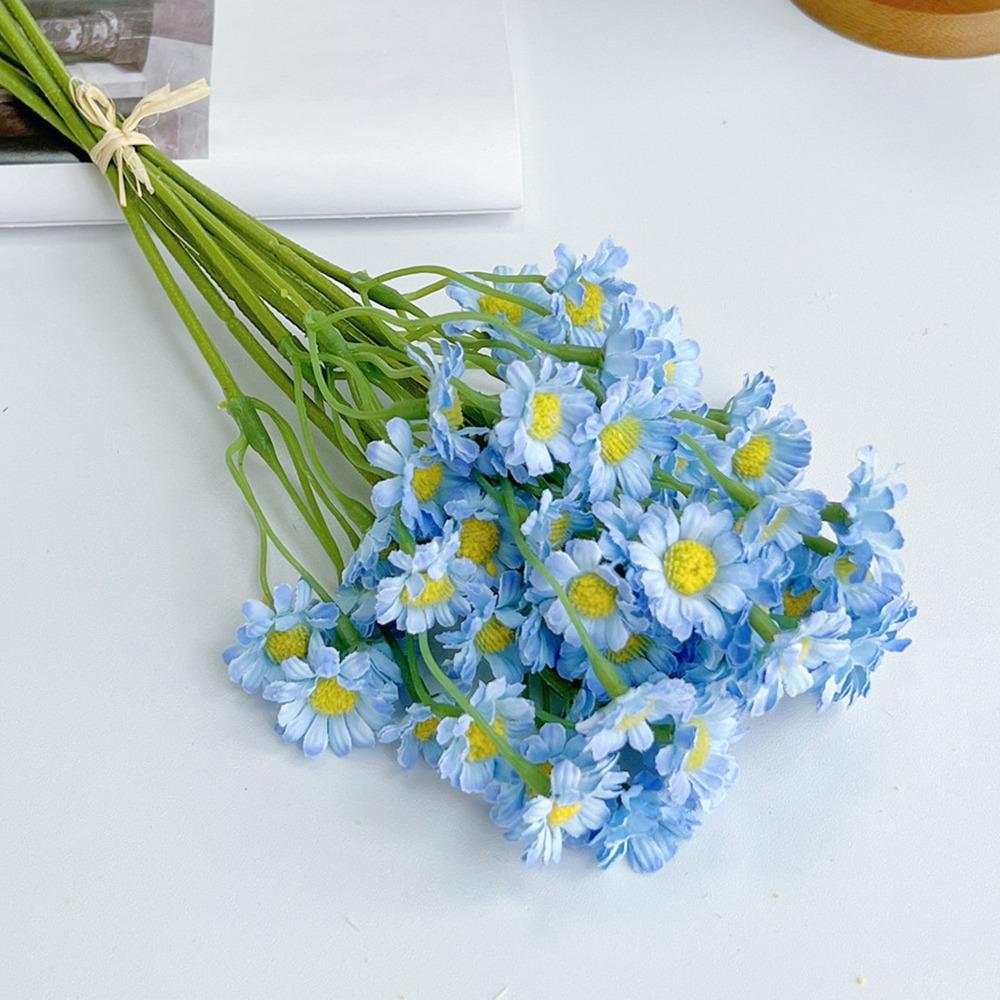 60 Heads Artificial Daisy Flowers Silk Petals Photo Props Chamomile Simulation Flower Multicolor Fake Flower Bouquet