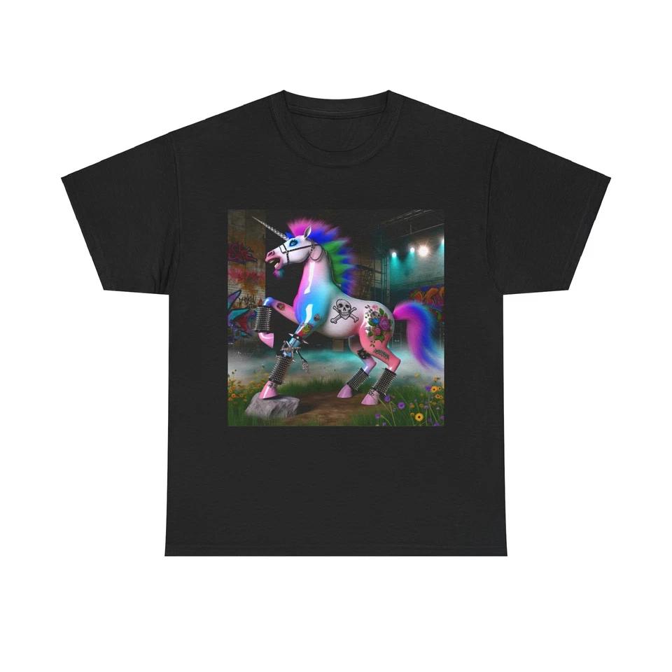Unisex Adult T Shirt Unicorn Punk Rock Aesthetic Art 3XL
