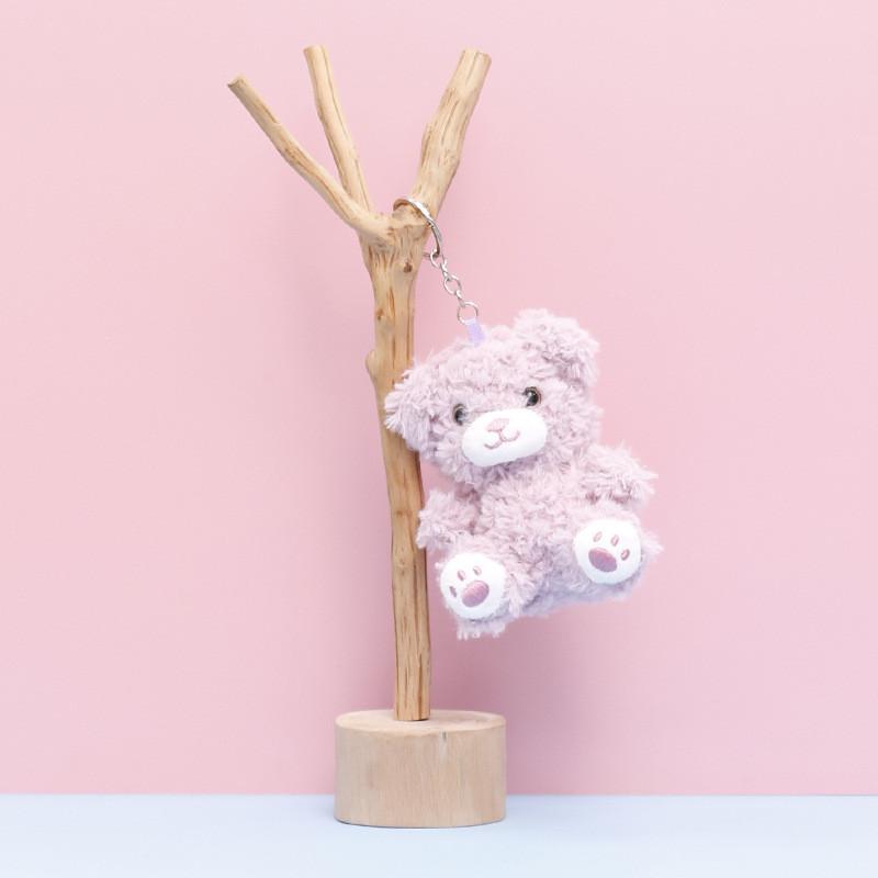 Bear Keychain Cute Cartoon Girl Backpack Decoration Hanging Plush Doll Gift