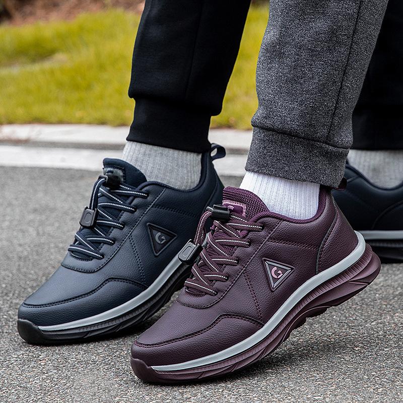 2025 Women's Genuine Leather Waterproof Non-Slip Casual Shoes for Middle-Aged & Elderly